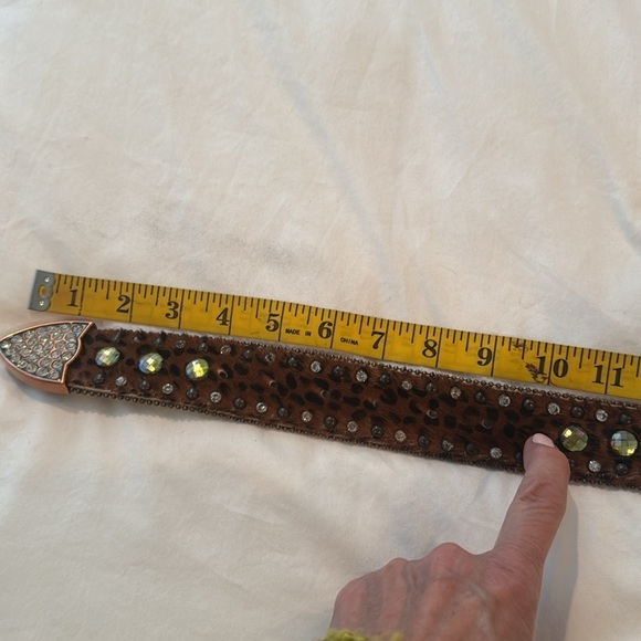 Leopard Print Rhinestone Belt main image 5
